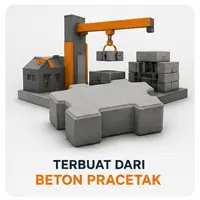 Terbuat dari beton pracetak.