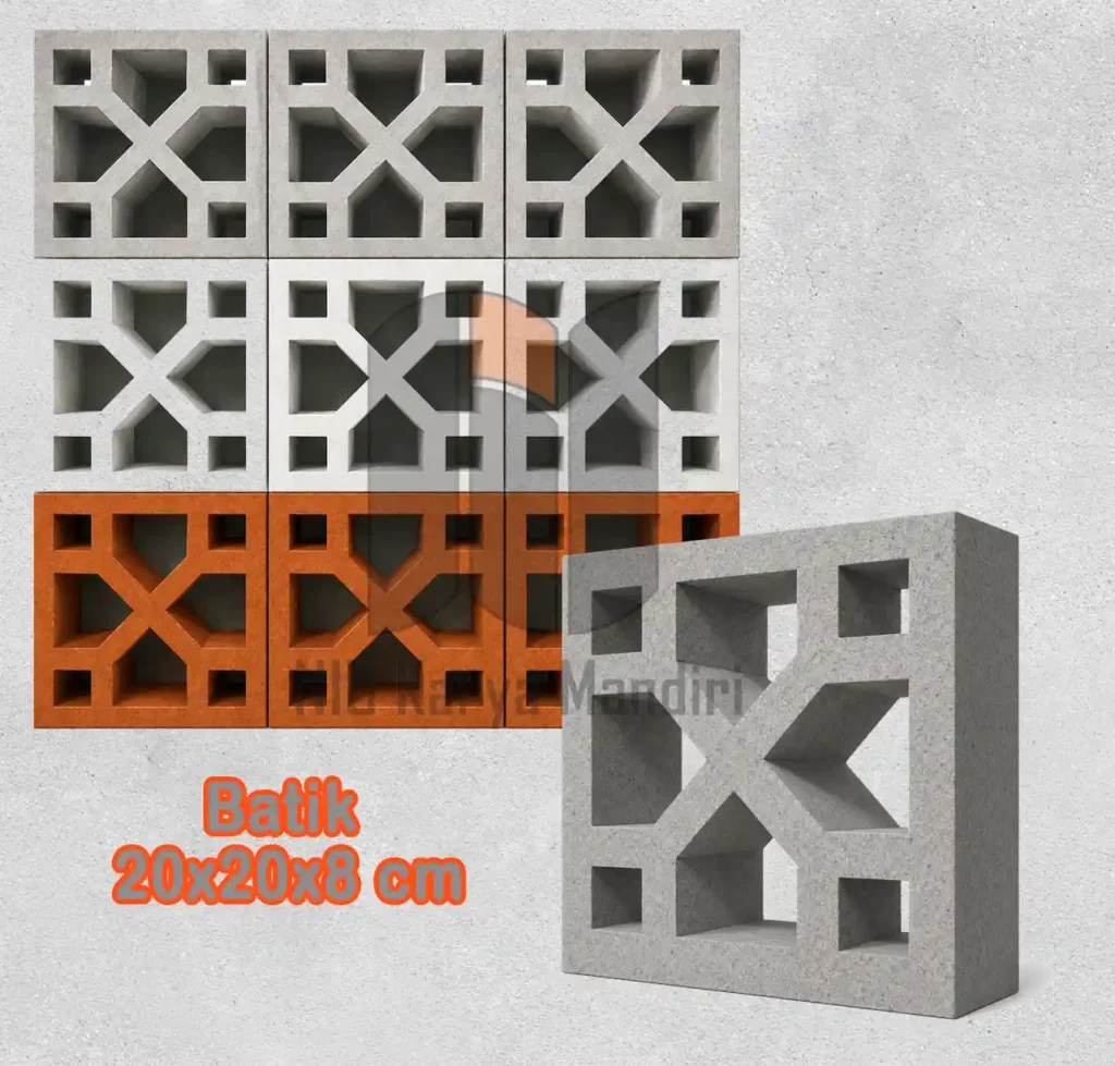 Harga Roster Beton Batik 20x20x8 cm
