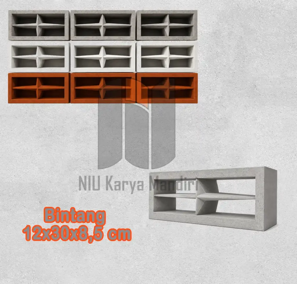 Harga Roster Beton Bintang 12x30x8,5 cm