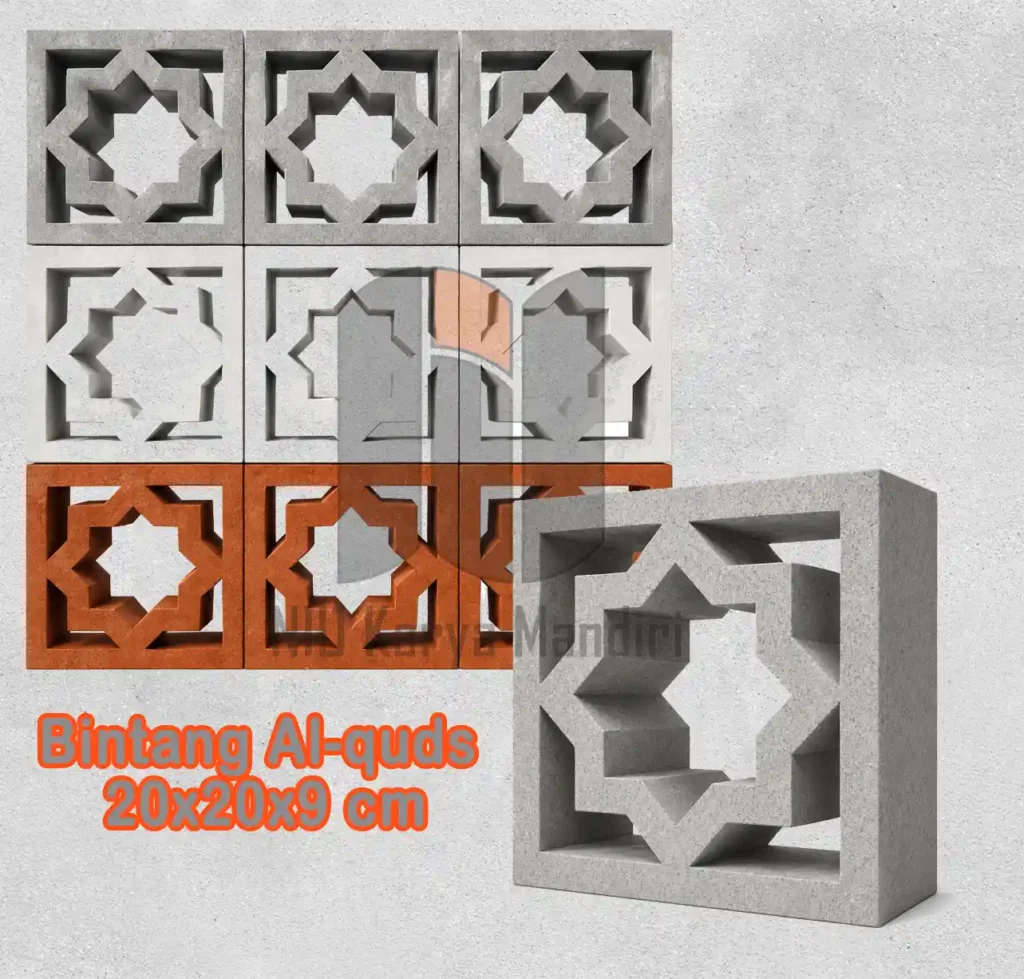 Harga Roster Beton Bintang Al-quds 20x20x9 cm