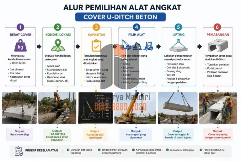 Alat Angkat Cover U-Ditch Beton Alur Pemilihan Alat Angkat U-Ditch