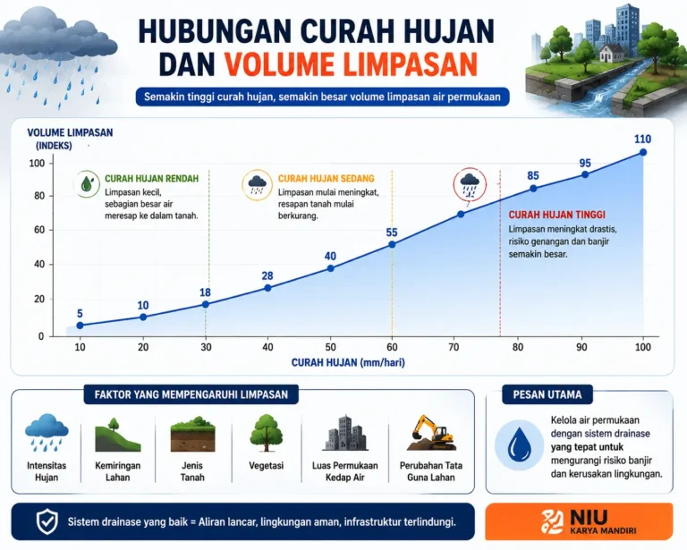 Infografik Hubungan Curah Hujan dan Limpasan