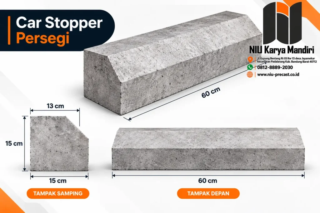 Harga Car Stopper Beton Car Stopper Persegi