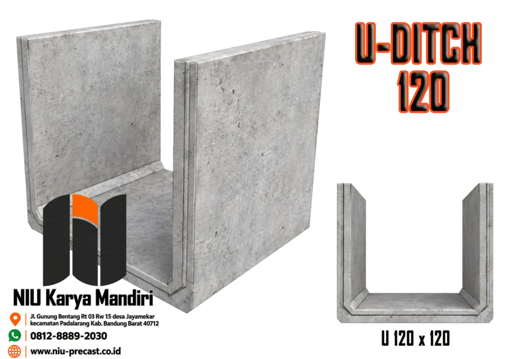Harga U-Ditch Beton Precast U-Ditch 120