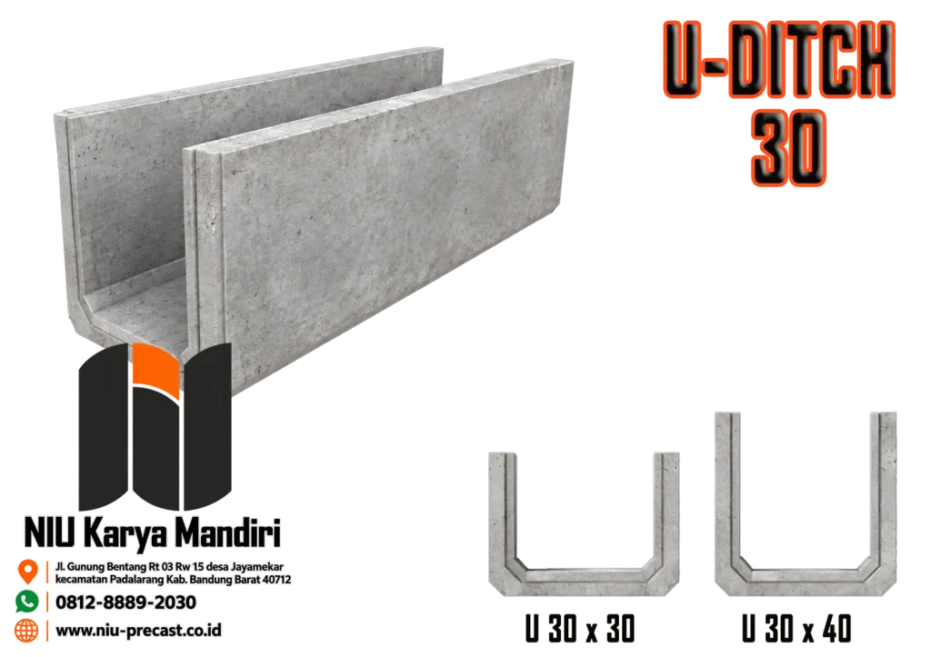 Harga U-Ditch Beton Precast U-Ditch 30