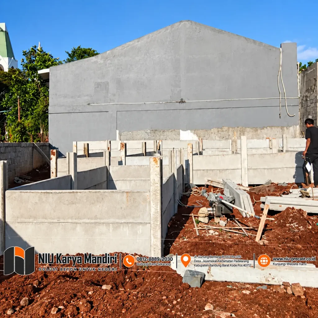 Lokasi Konstruksi dengan Panel Beton Pracetak
