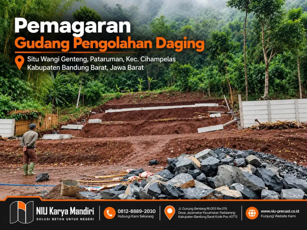 Pemagaran Gudang di Perbukitan Hijau