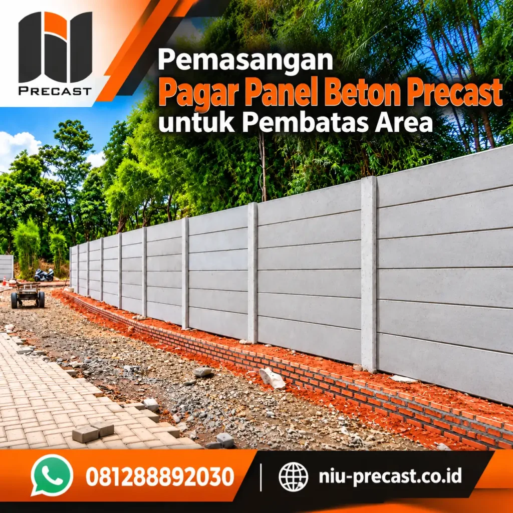 Pemasangan Pagar Panel Beton Precast