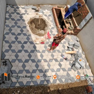 Pemasangan Paving 3D di Halaman