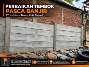 Perbaikan Tembok Pasca Banjir