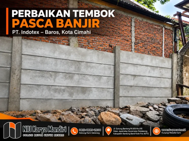 Perbaikan Tembok Pasca Banjir