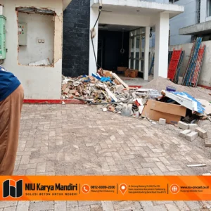 Progress pemasangan Paving block di BPSDMP Kominfo Jabar